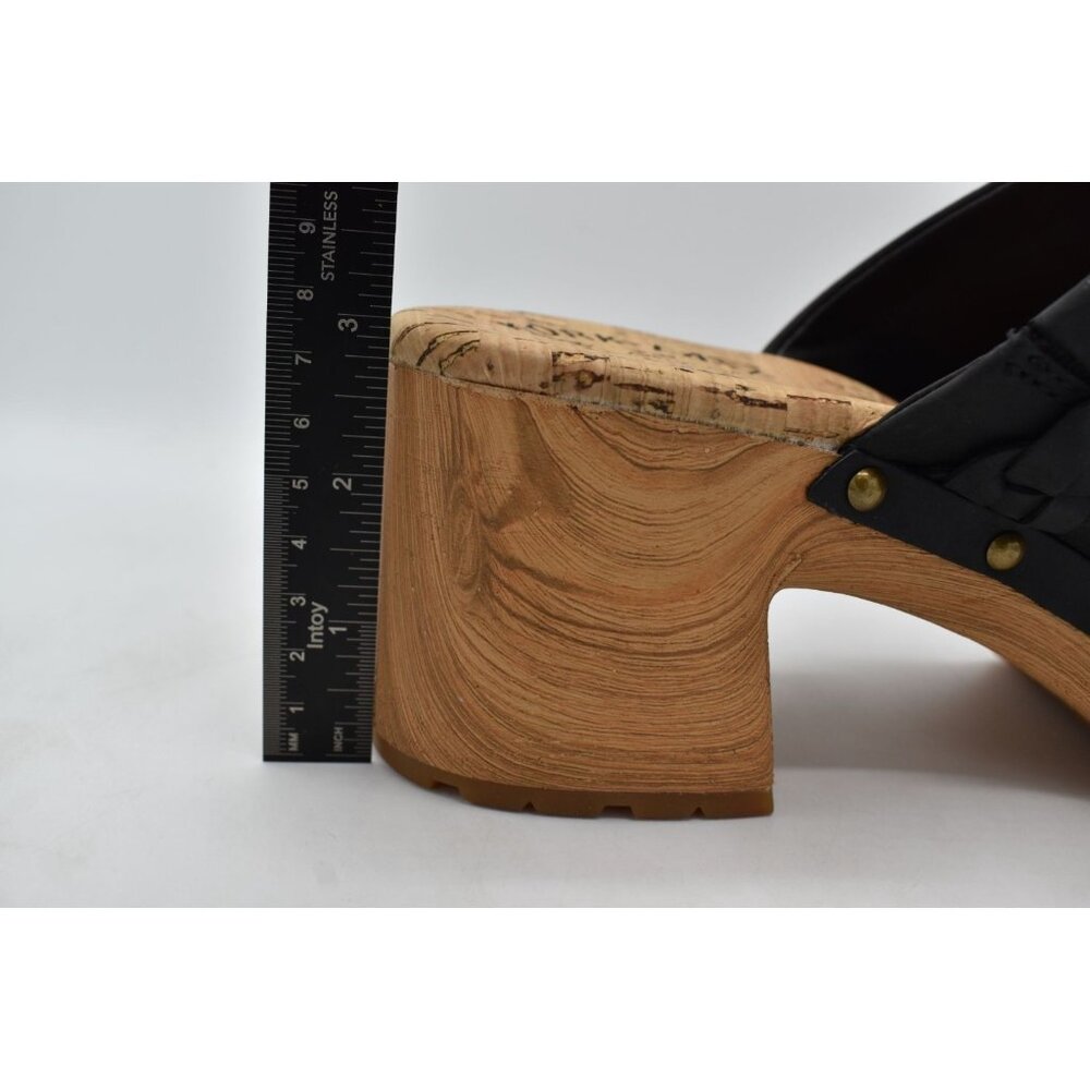Kork‎ Ease Womens Size 11 Tilly Black Full Grain Leather Slip On Clogs Shoes - Picture 11 of 14